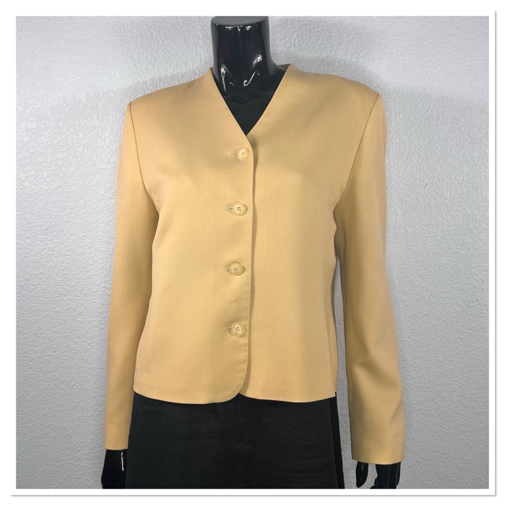 Pendleton Women's Tan 100% Virgin Wool Blazer Jacket Sz 12